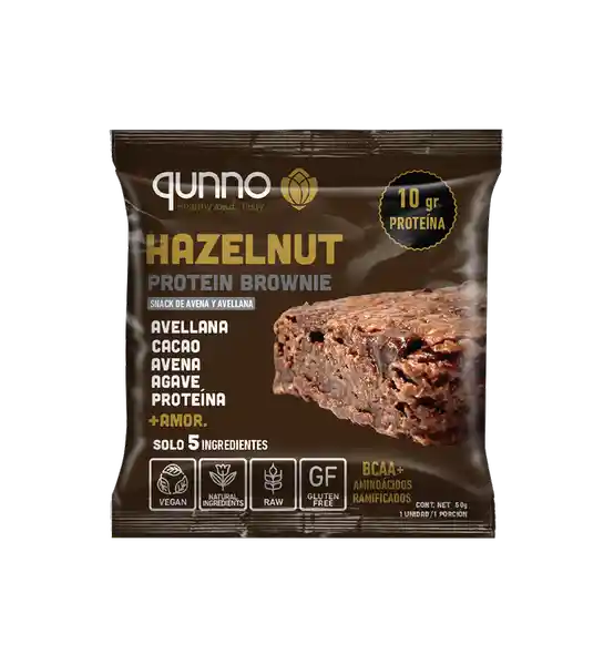 Qunno Brownie de Proteína Hazelnut