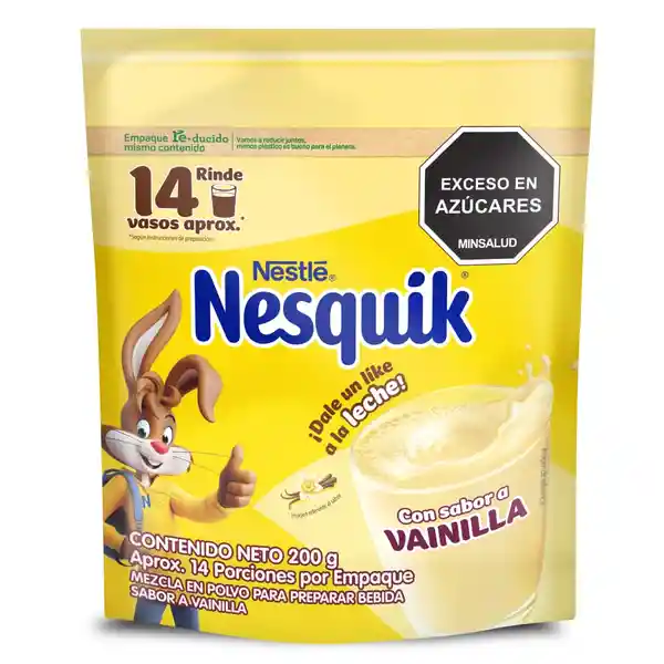 Bebida en Polvo Nesquik Sabor a Vainilla 200 g