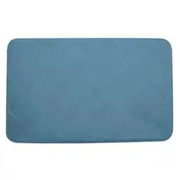 Tapete Baño Memory Foam 40 X 60 Cm Azul Krea