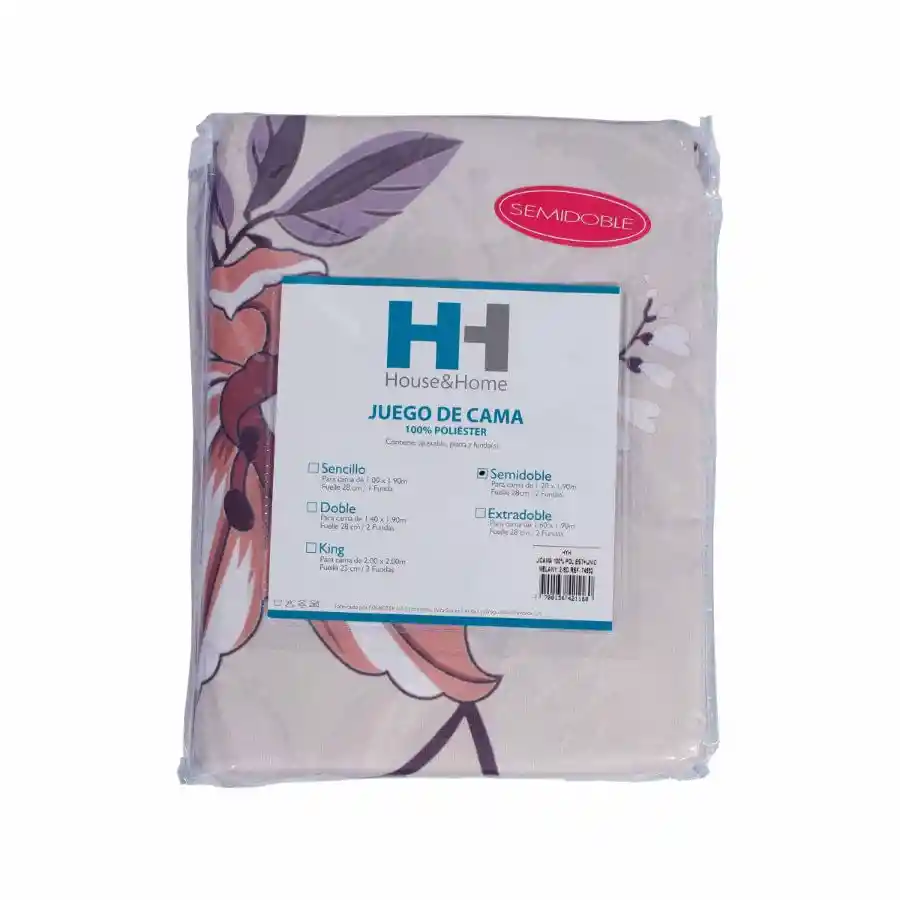 Jgo Cama H&h Melany Sem Dob 100% Pol