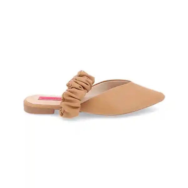 Zapatos Zuecos Plano Devy Beige Talla 35