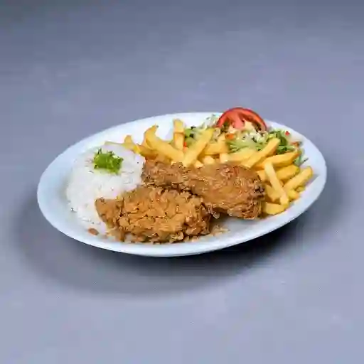 Bandeja con Pollo Broaster