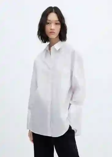 Camisa Juany Offwhite Talla S Mujer Mango