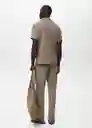 Camiseta Polo Taga Marrón Talla S Hombre Mango
