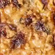 Pizza datiles, queso azul y nueces