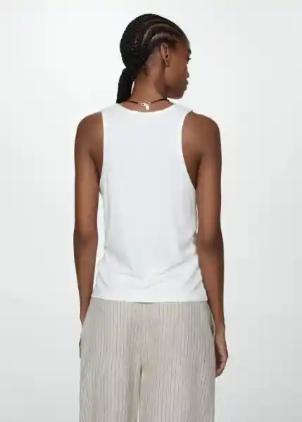 Top Bali Blanco Talla S Mujer Mango