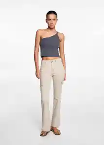 Pantalón Cargo Del Beige Talla 22 Teen Niñas Mango