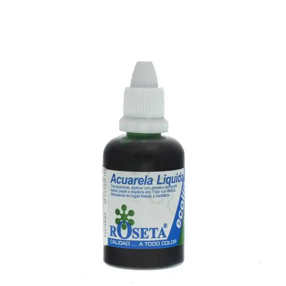 Roseta Acuarela Líquida Verde Hierba