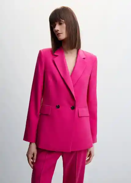 Blazer Americana Tempo Fucsia Talla 18 Mujer Mango