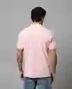 Camiseta Polo Iconica Hombre Rosa Meloso Medio T L 34688 Rifle