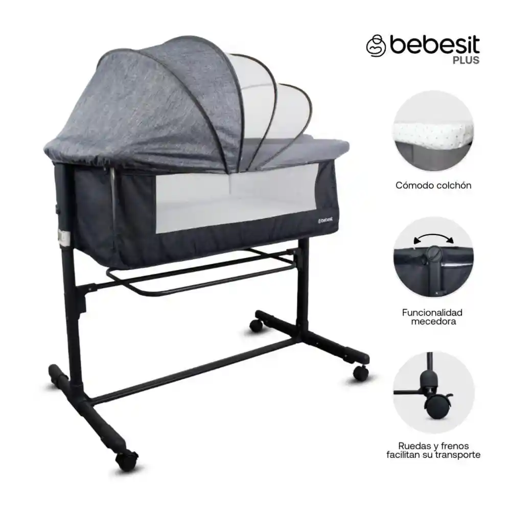 Bebesit Cuna Colecho Side by Side Black