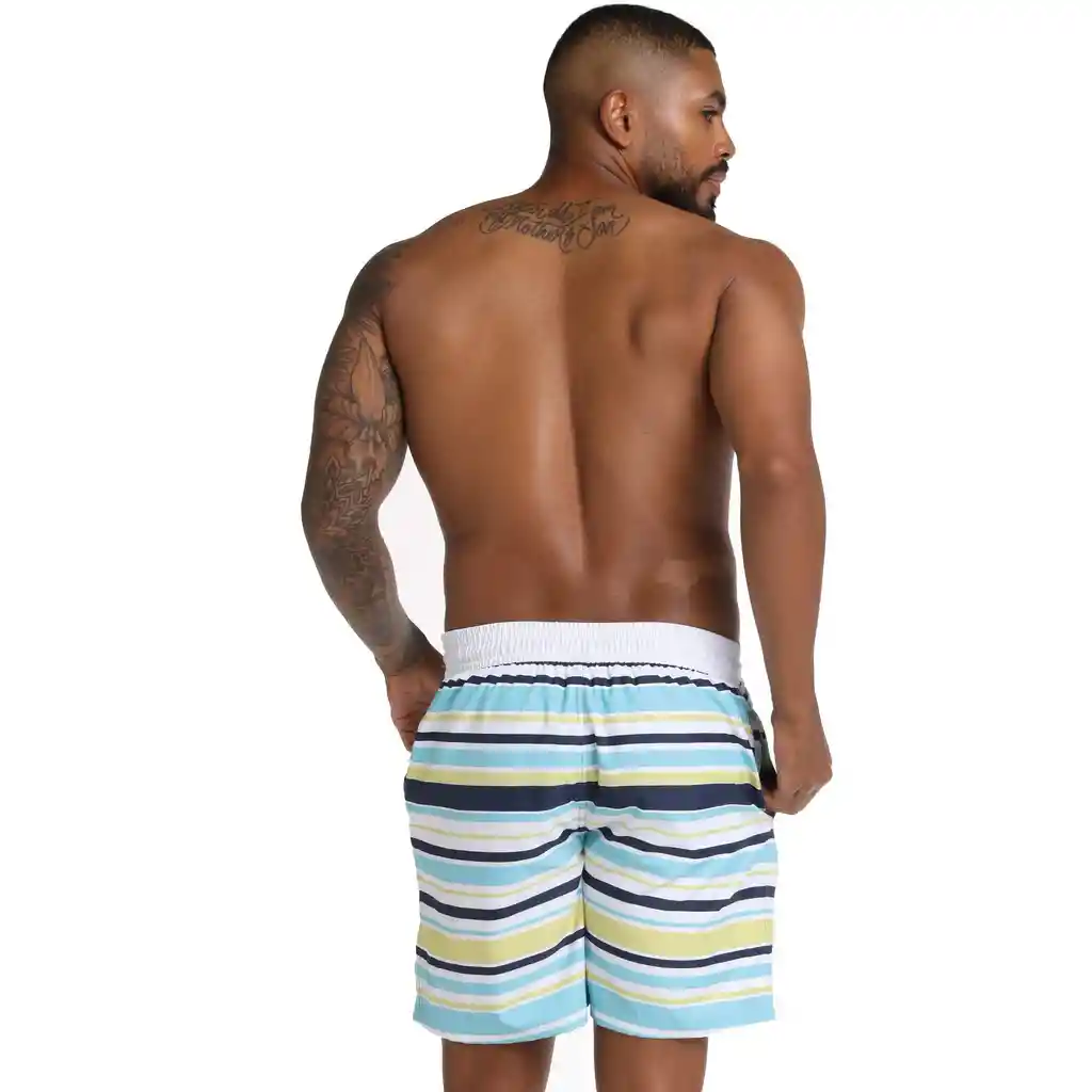 Pantaloneta French Coast 18 Pulgadas Hombre Azul Claro-xxl