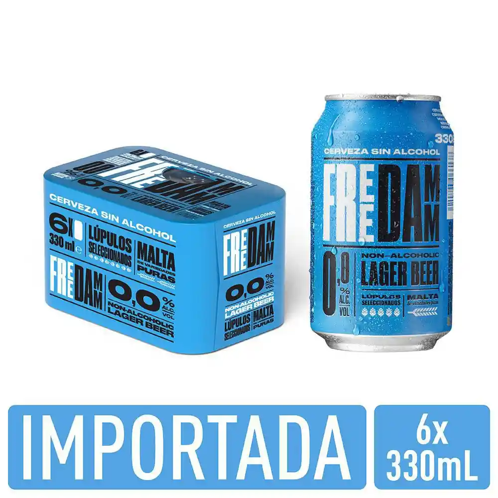Free Damm Pack de Cerveza Lager Sin Alcohol