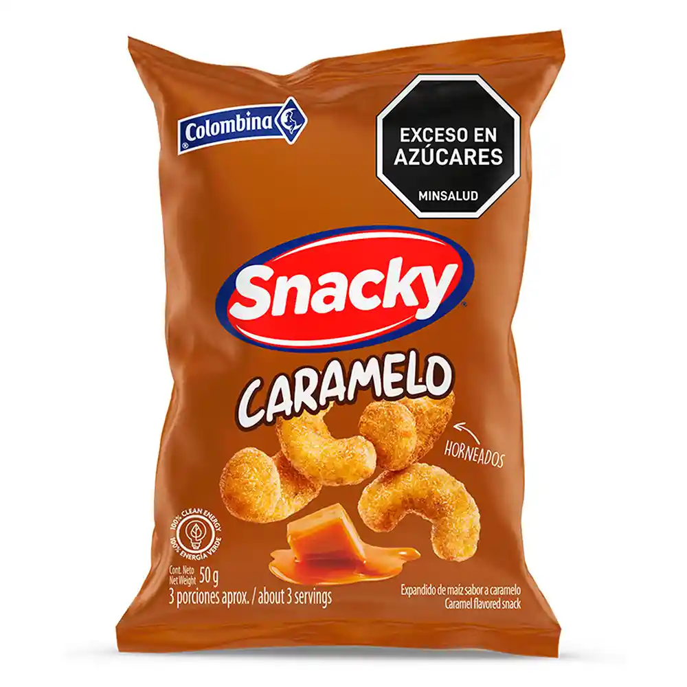 Snacky Snack de Maíz con Caramelo Horneados