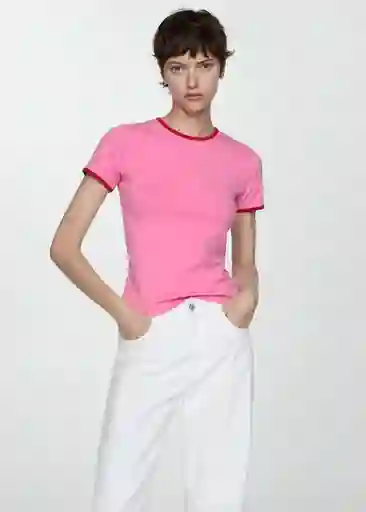 Camiseta Zanic Rosa Talla S Mujer Mango