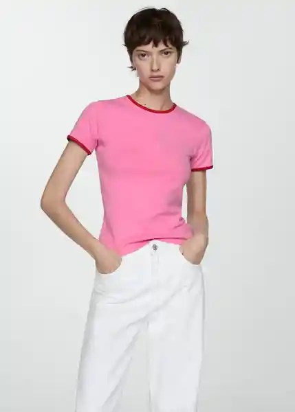 Camiseta Zanic Rosa Talla S Mujer Mango