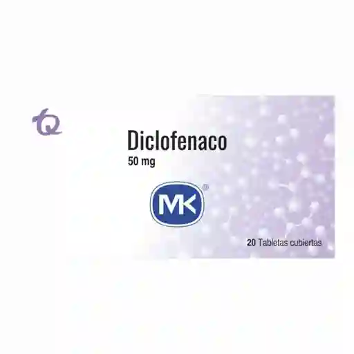MK Diclofenaco (50 mg) 20 Tabletas