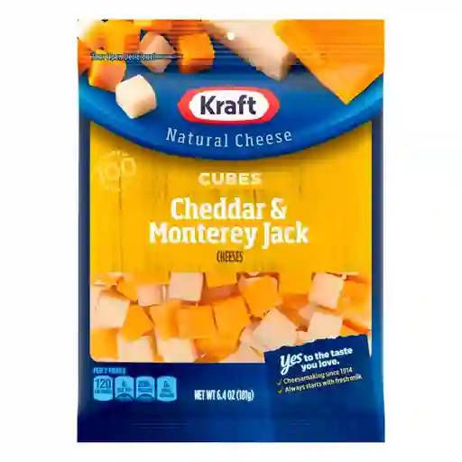 Queso Kraft Cheddar Monterey Jack Cubos (181 Gr)