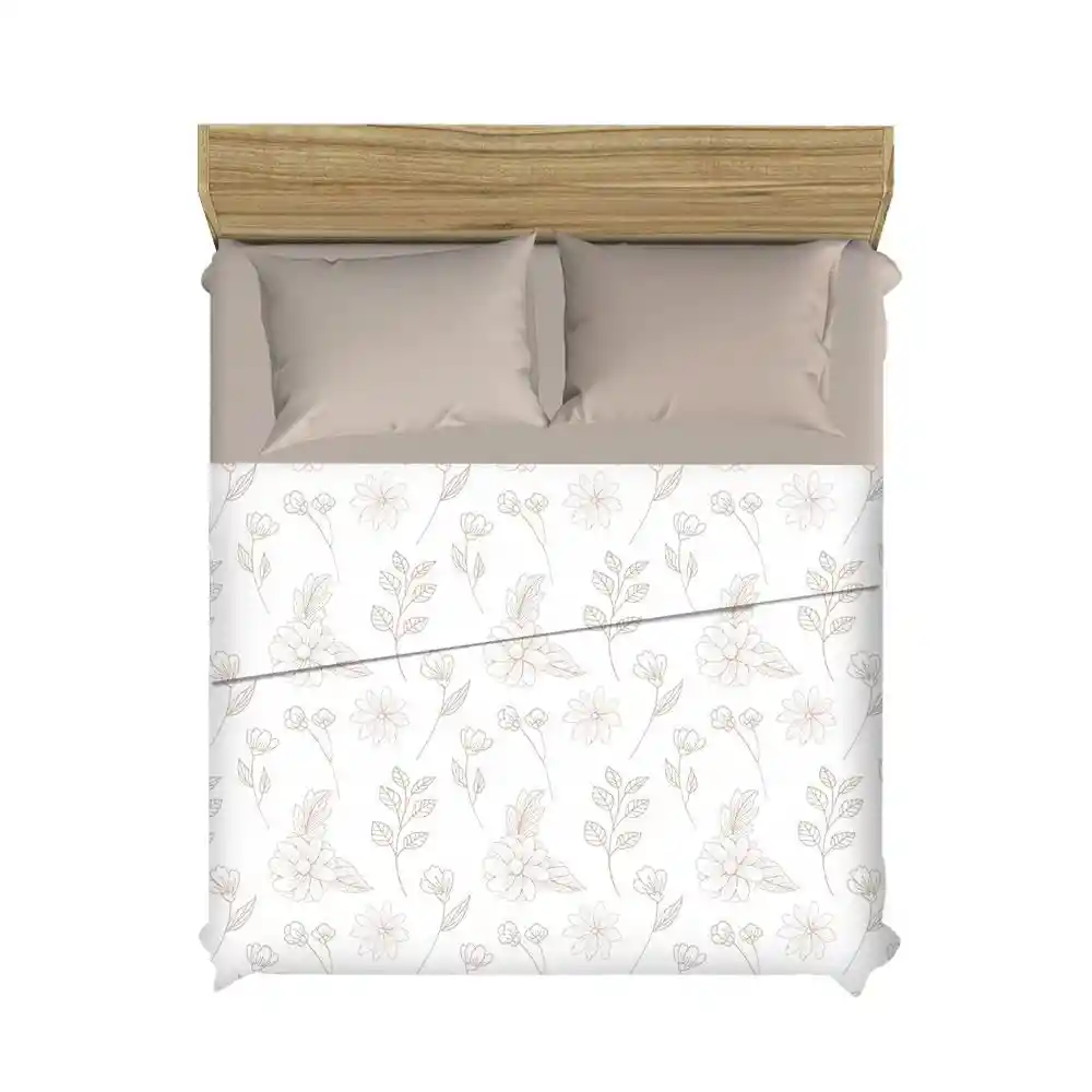 J/cama 100% Pol Rose Doble Doble-estampado