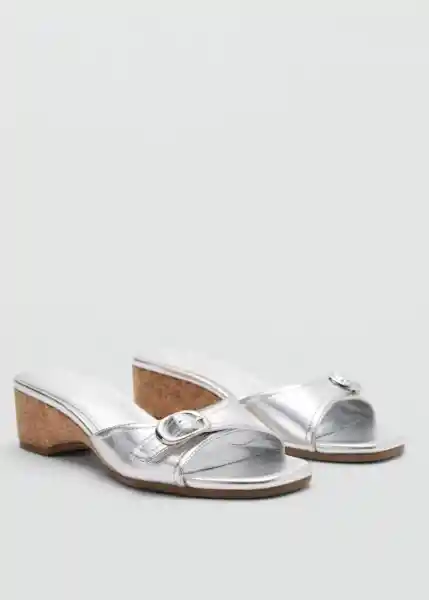 Sandalias Icon Plata Talla 37 Mujer Mango