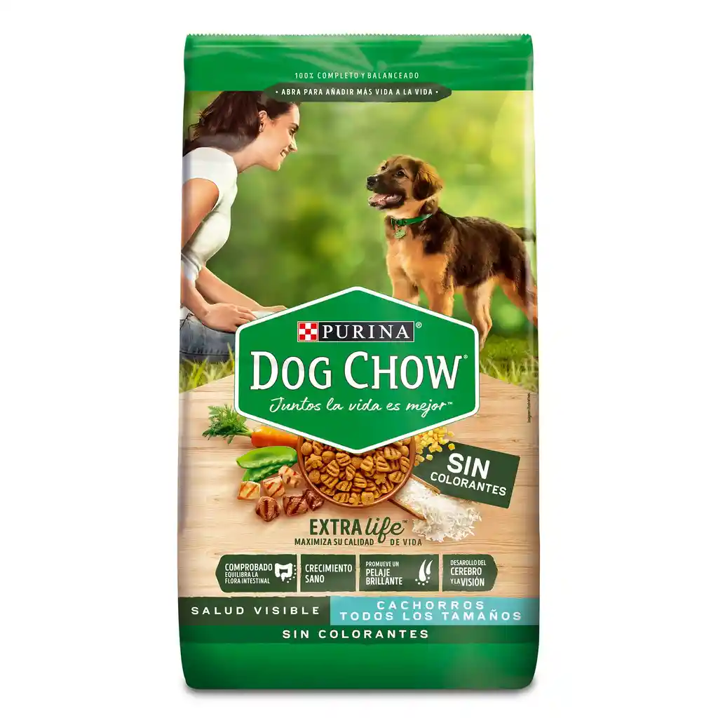 Alimento DOG CHOW® Cachorro sin colorantes todos los tamaños 2kg