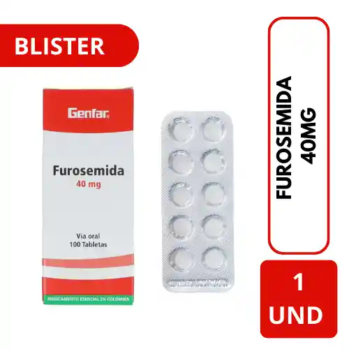 Genfar furosemida Blister (40 mg)