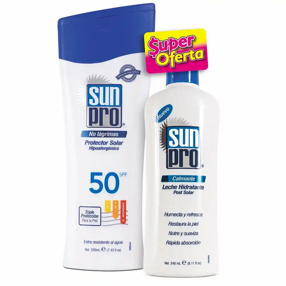 Sun Pro Protector Solar y Leche Hidratante