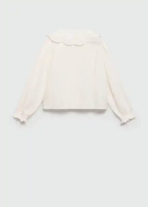 Camisa Gisela Off White Talla 09 Niñas Mango