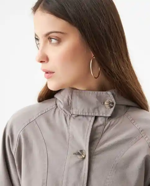 Chaqueta Cargo Femenino Gris Industrial Medio Talla S Chevignon