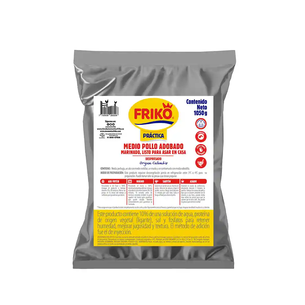 Friko Medio Pollo Adobado Iqf