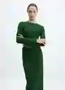 Falda Prinches Verde Talla XS Mujer Mango