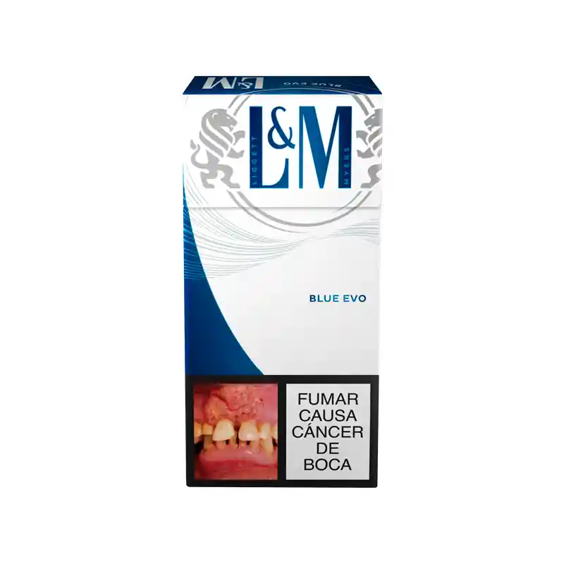 L & M Cigarrillo Blue Evo Media Cajetilla
