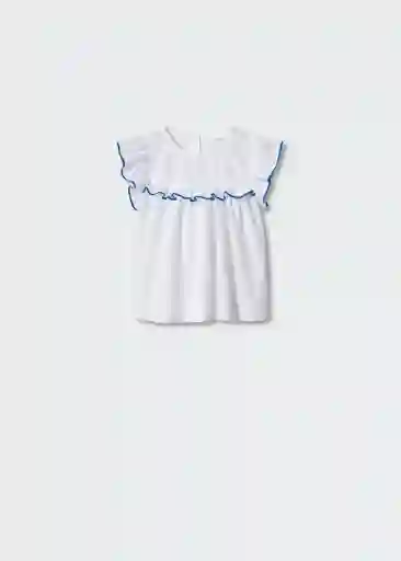 Blusa Abril Blanco Talla 72 Niñas Mango