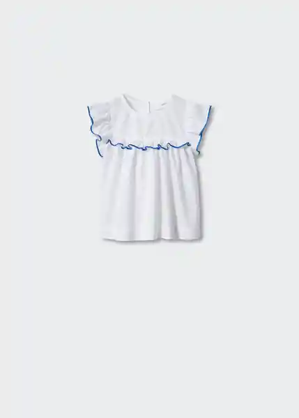 Blusa Abril Blanco Talla 72 Niñas Mango