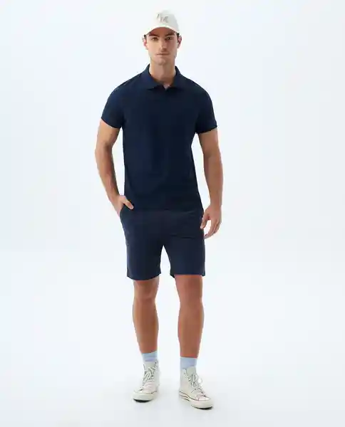Camiseta Hombre Azul Talla S 800G000_AZU194023 Americanino