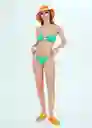 Top Bikini Shell Turquesa Talla S Mujer Mango