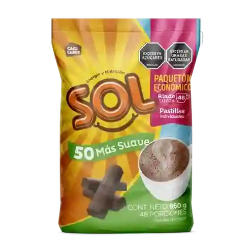Sol Chocolate Pastilla Menos Azúcar Paqueton