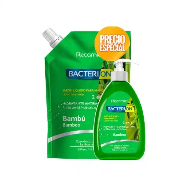 Bacterion Jabón Bambú Hidratante y Antibacterial