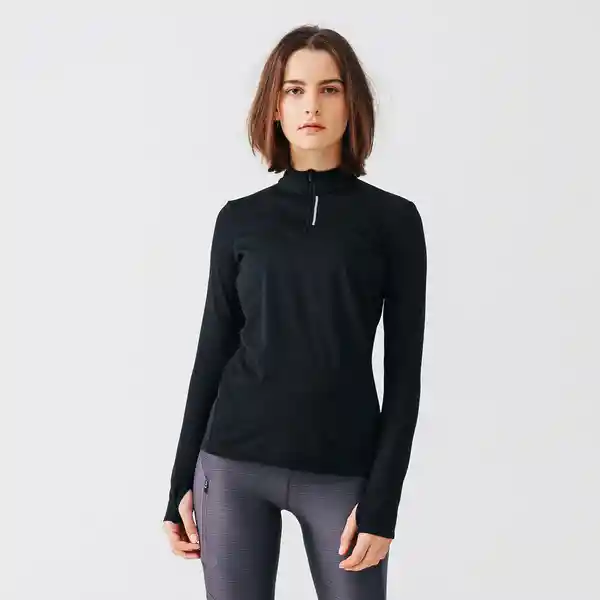 Kalenji Camiseta Run Warm Térmica Negro Talla UK 16 EU 44