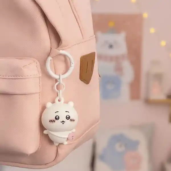 Llavero 3D Serie Chiikawa Blanco Miniso