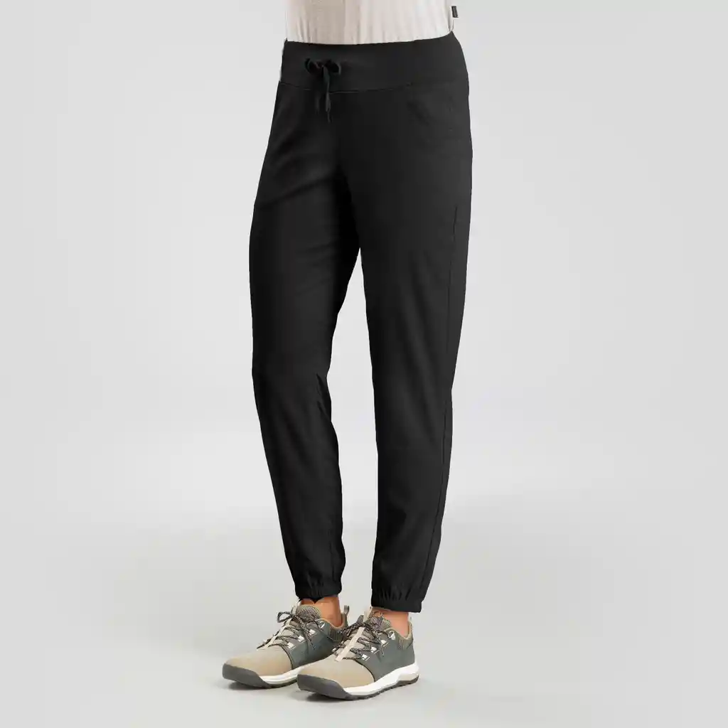 Pantalón Secado Rápido de Senderismo Para Mujer Quechua Nh100 Negro