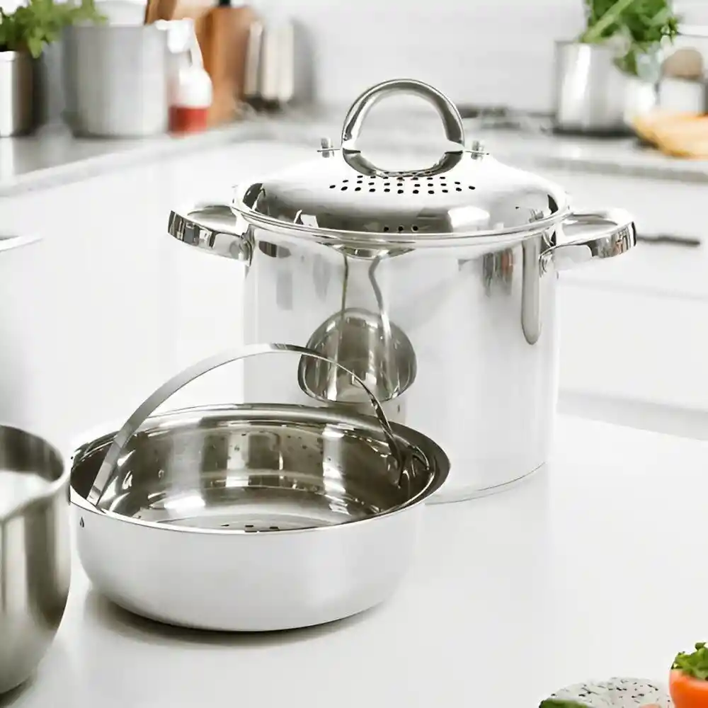 Olla Pastera de 5qt + Cesta Oster Acero Inoxidable Olla Pastera de 5qt + Cesta 3 Negro