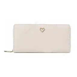 Cartera Larga Con Corazón Blanco Serie Miniso
