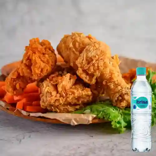 Combo Pollo Broaster 2 Pz + Brisa Sin Gas 600ML