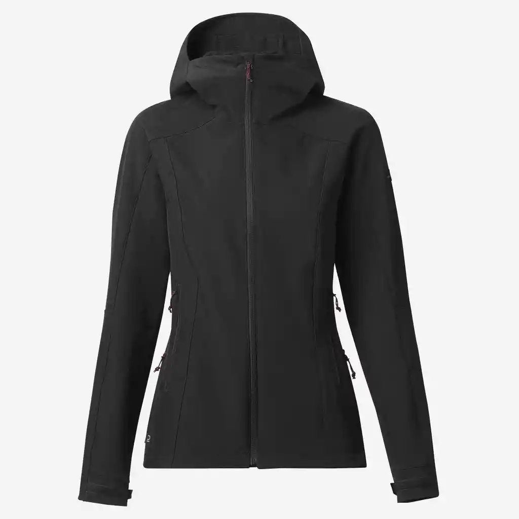 Chaqueta Polar Rompevientos Mujer Talla L Mt500 Negro