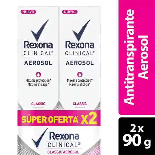 Rexona Desodorante Clinical Classic en Aerosol