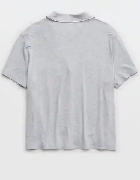 Camisa de Pijama Aerie Gris Talla LARGE 1416012 American Eagle