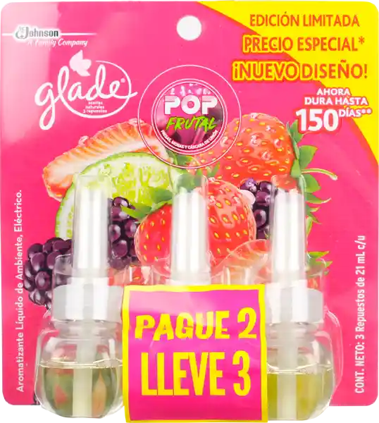 Glade Ambientador Repuesto x 3 Unidades