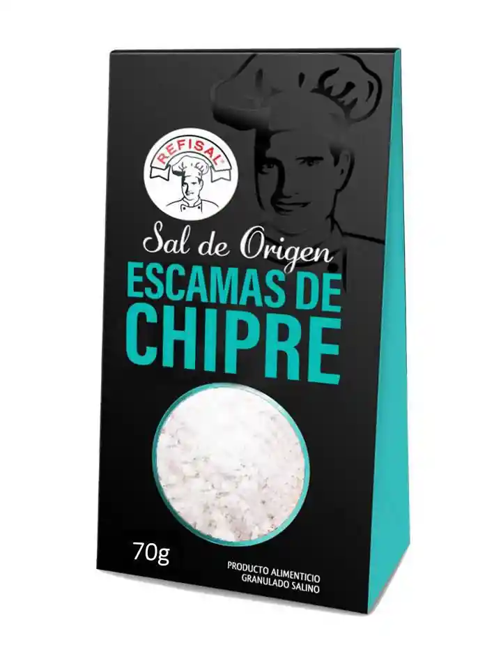 Refisal Sal de Origen Escamas de Chipre Granulado