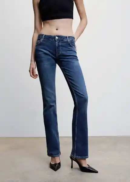 Pantalón Jean Kate Dirty Oscuro Talla 38 Mujer Mango